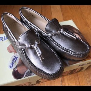 Girls Loafers - Primigi - Silver Metallic leather